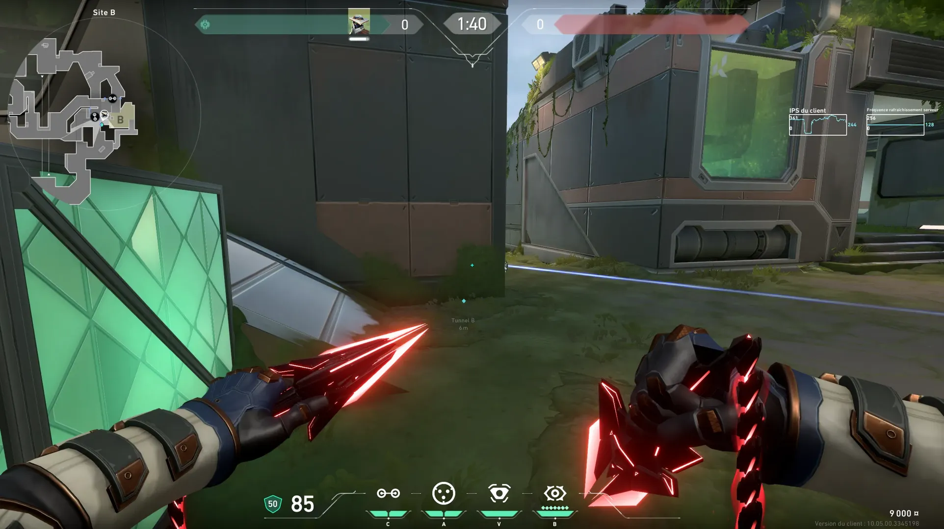 Cypher Trapwire on Fracture Defense Site B — step 2 of 4: Aim — line up the shot