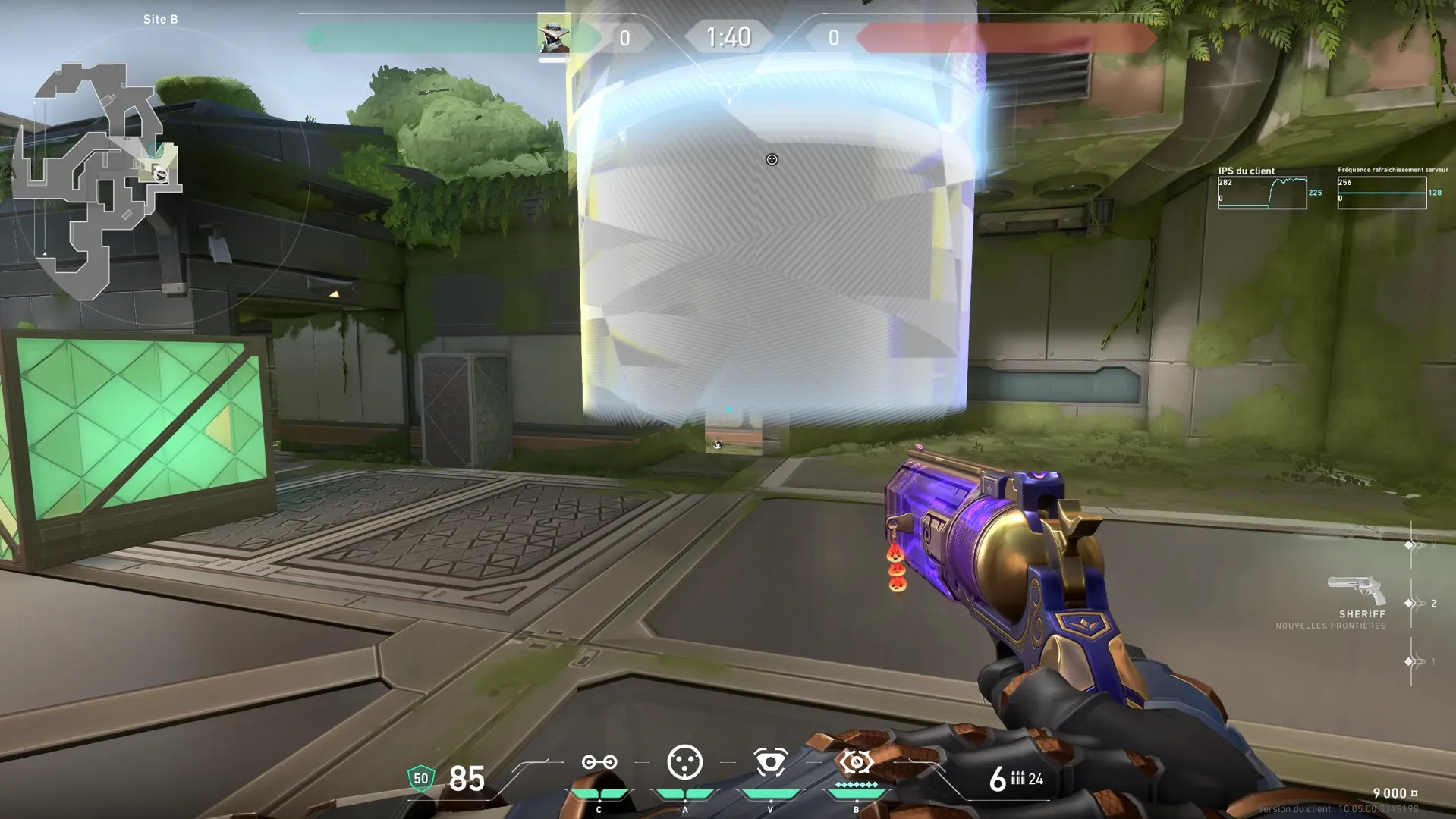 Cypher Cyber Cage on Fracture Defense Site B — step 4 of 5: Aim — line up the shot