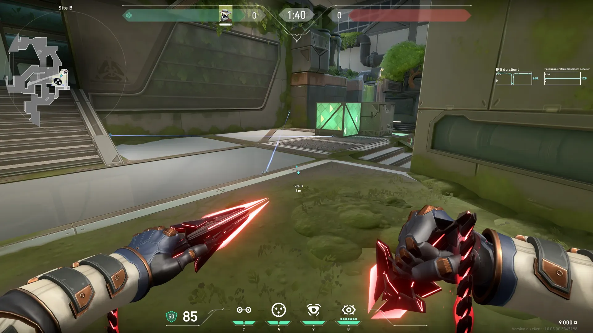 Cypher Trapwire on Fracture Defense Site B — step 4 of 7: Aim — line up the shot