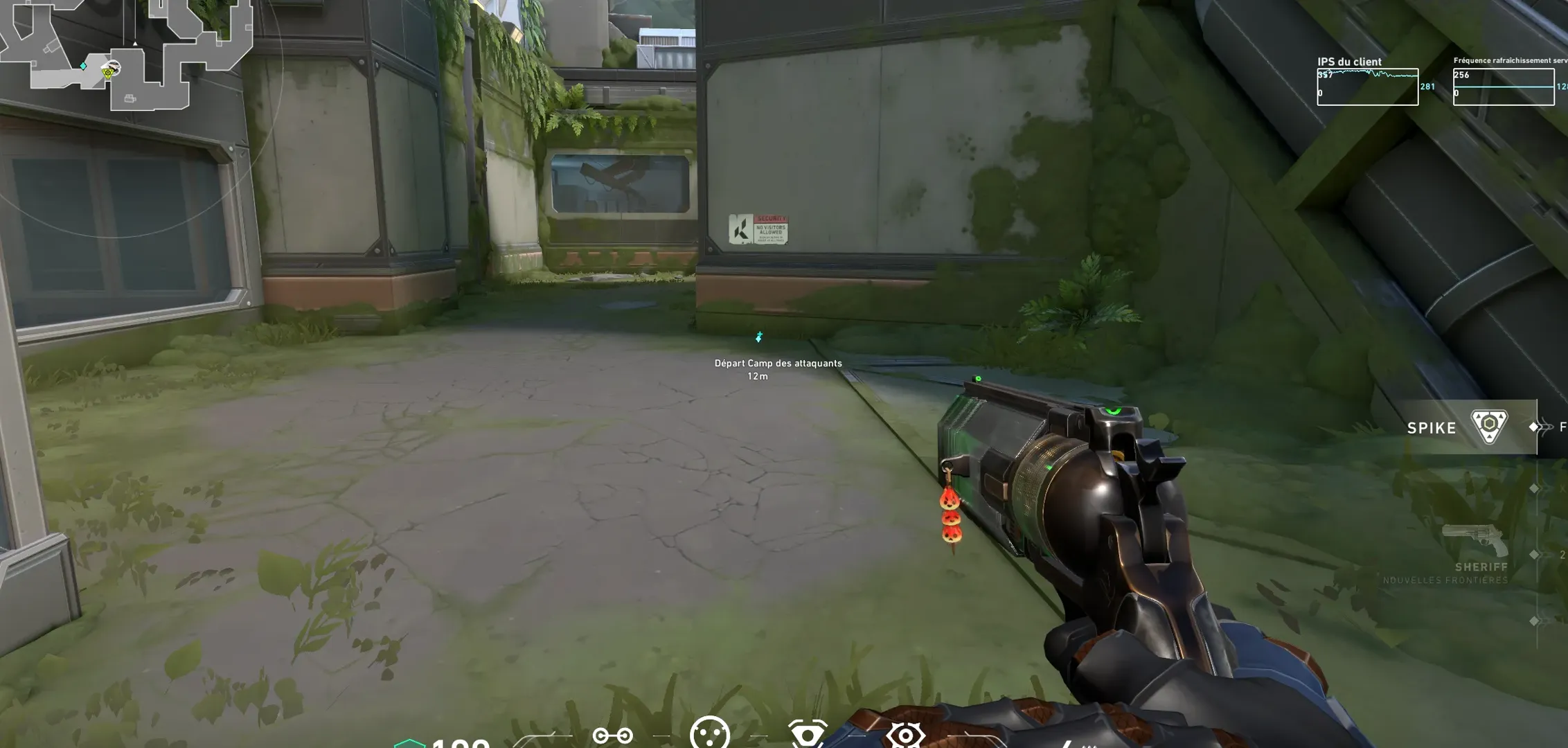 Cypher Trapwire on Fracture Attack Mid — step 3 of 7: Aim — line up the shot