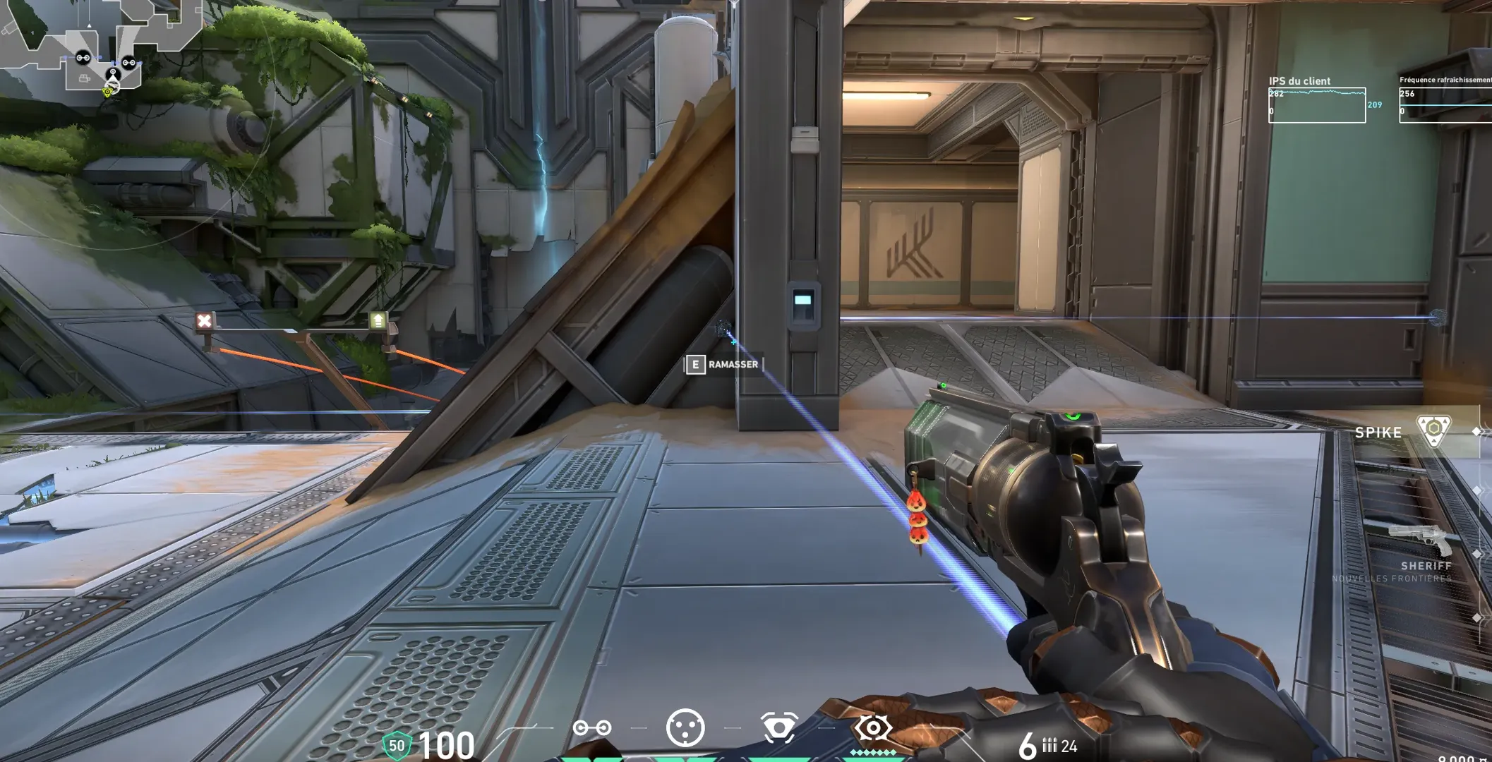 Cypher Trapwire on Fracture Attack Mid — step 3 of 4: Aim — line up the shot