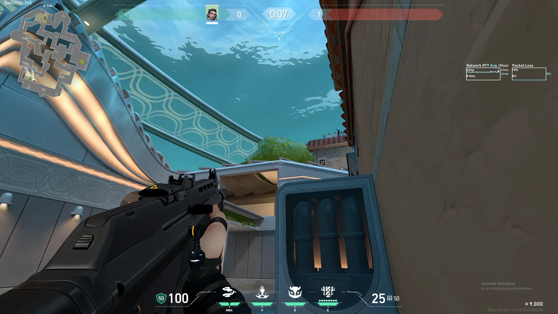 Fade Haunt on Pearl Attack Site B — step 2 of 3: Aim — line up the shot
