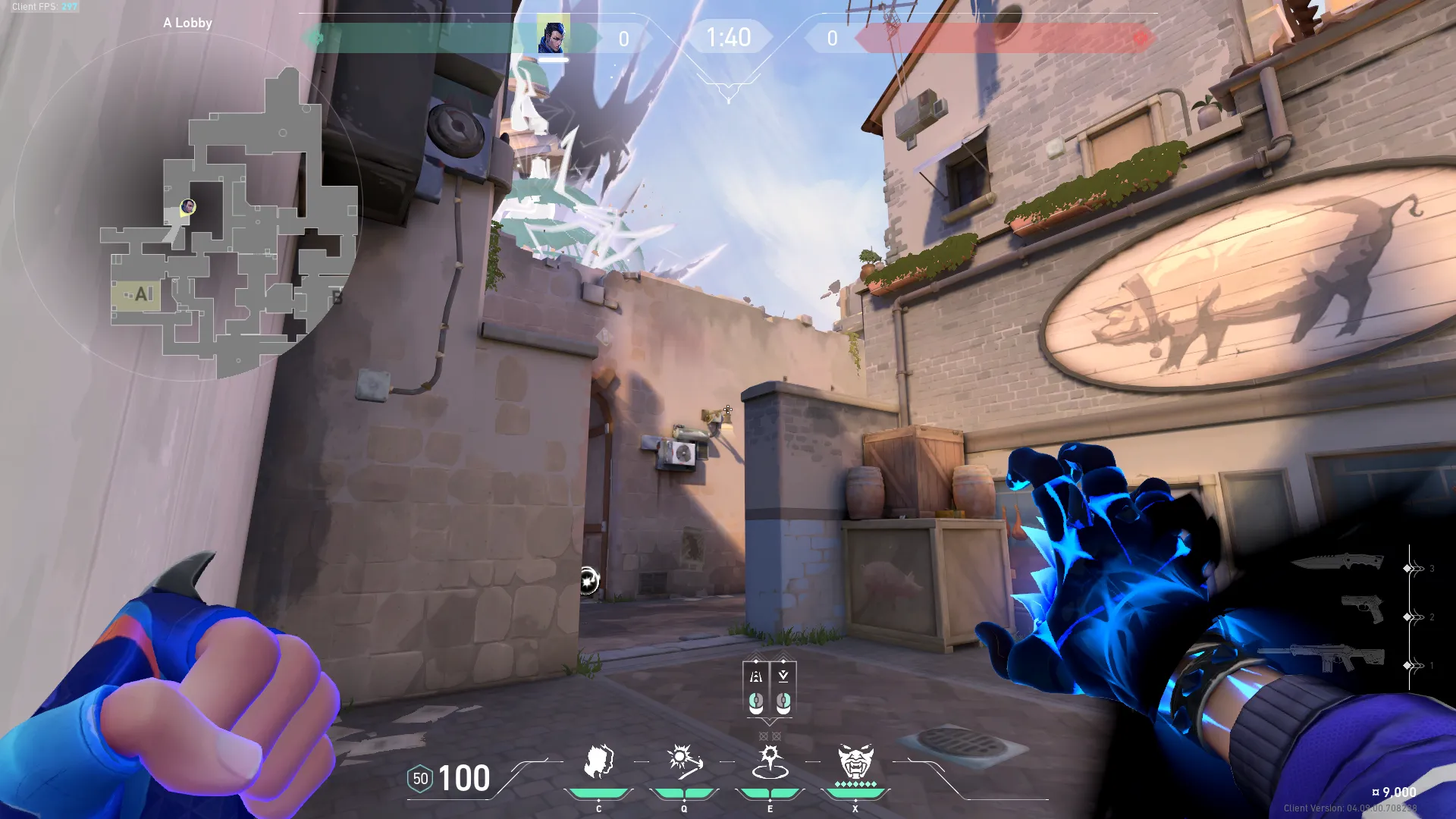 Yoru Gatecrash on Ascent Attack Site A — step 2 of 3: Aim — line up the shot