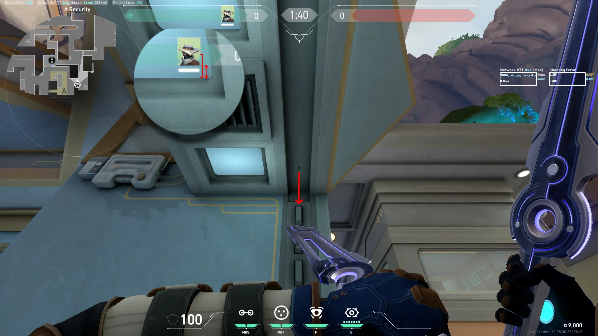 Cypher Cyber Cage on Abyss Defense Site A — step 2 of 5: Aim — line up the shot