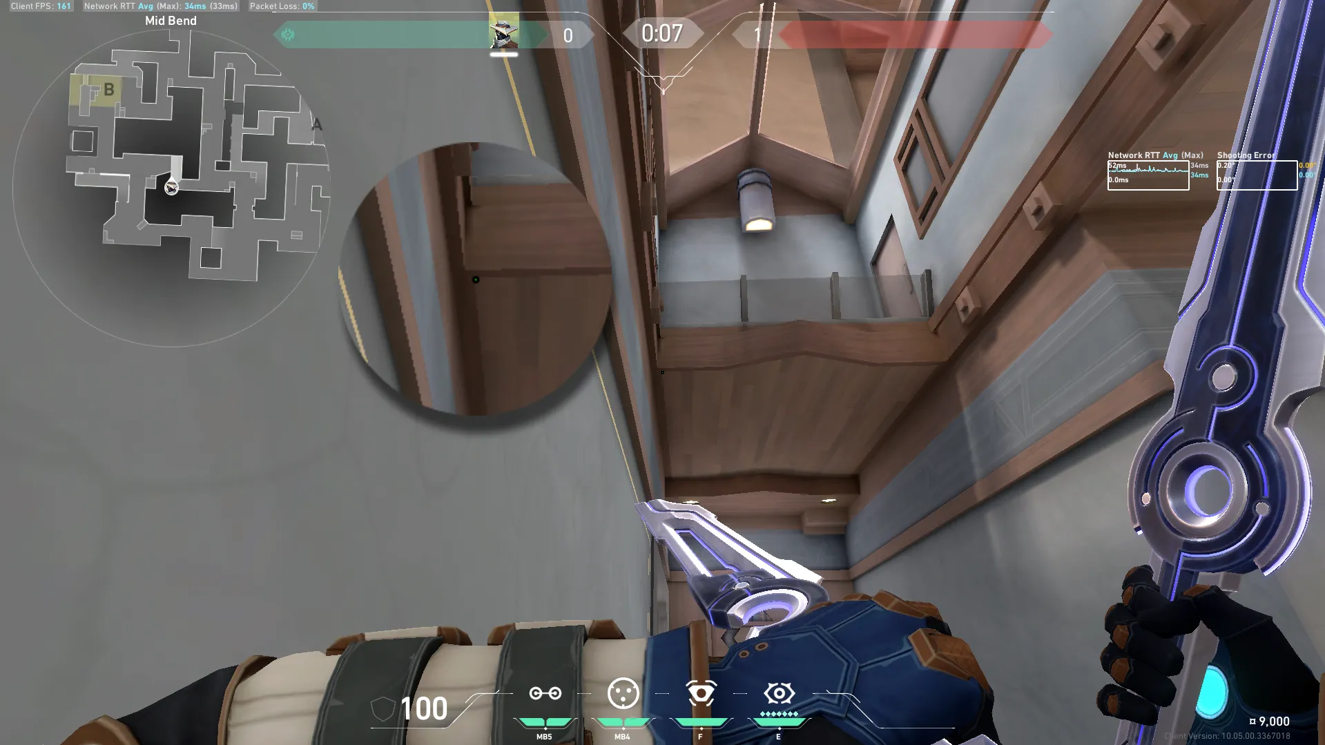 Cypher Cyber Cage on Abyss Attack Mid — step 2 of 5: Aim — line up the shot