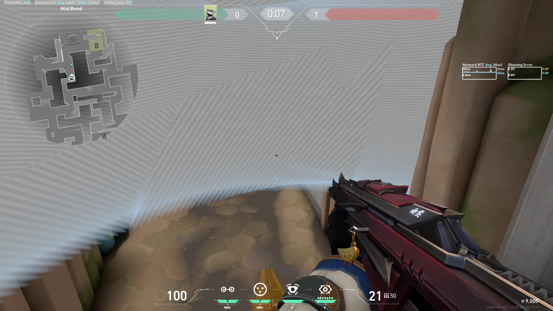 Cypher Cyber Cage on Abyss Attack Mid — step 4 of 5: Aim — line up the shot