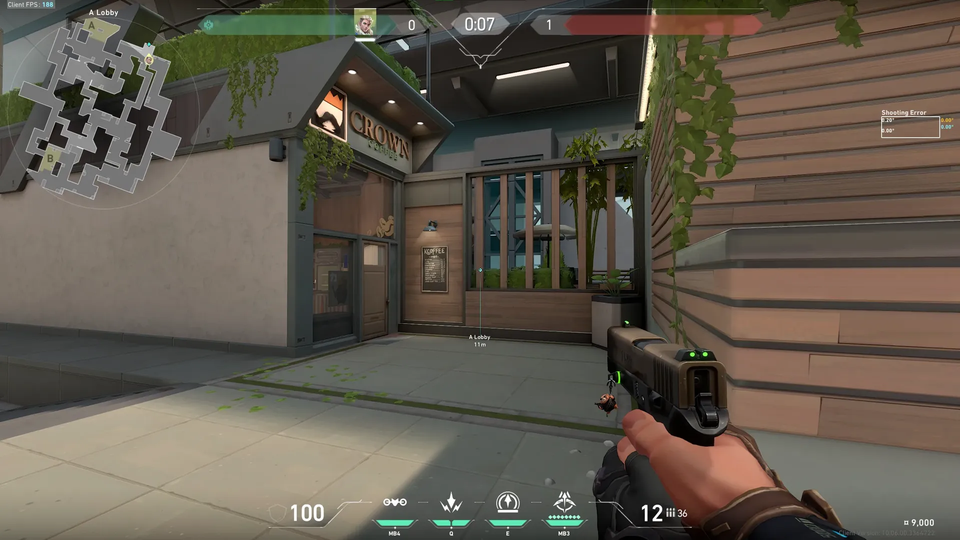 Sova Recon Bolt on Split Attack Site A — step 1 of 5: Position — where to stand