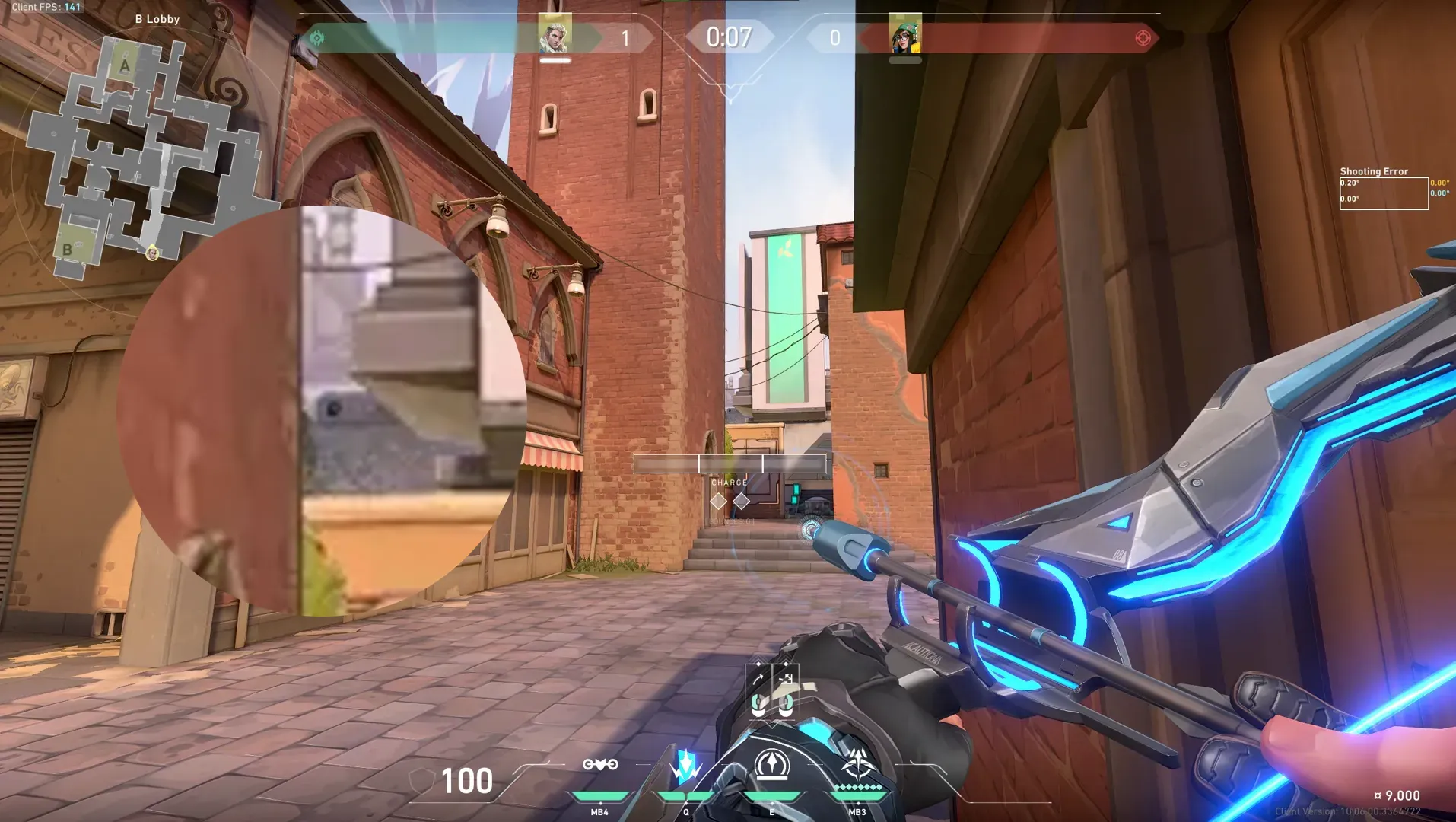 Sova Recon Bolt on Ascent Attack Mid — step 2 of 4: Aim — line up the shot