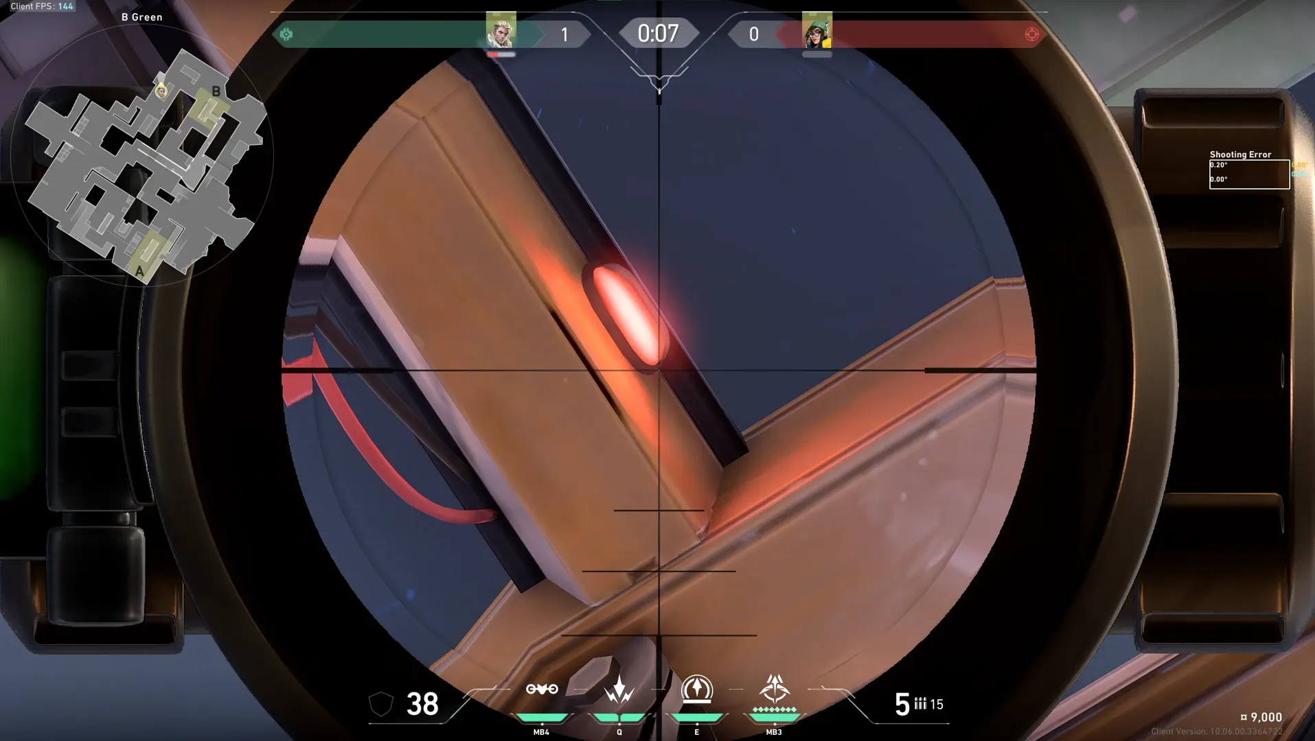 Sova Shock Bolt on Icebox Attack Site B — step 3 of 7: Aim — line up the shot