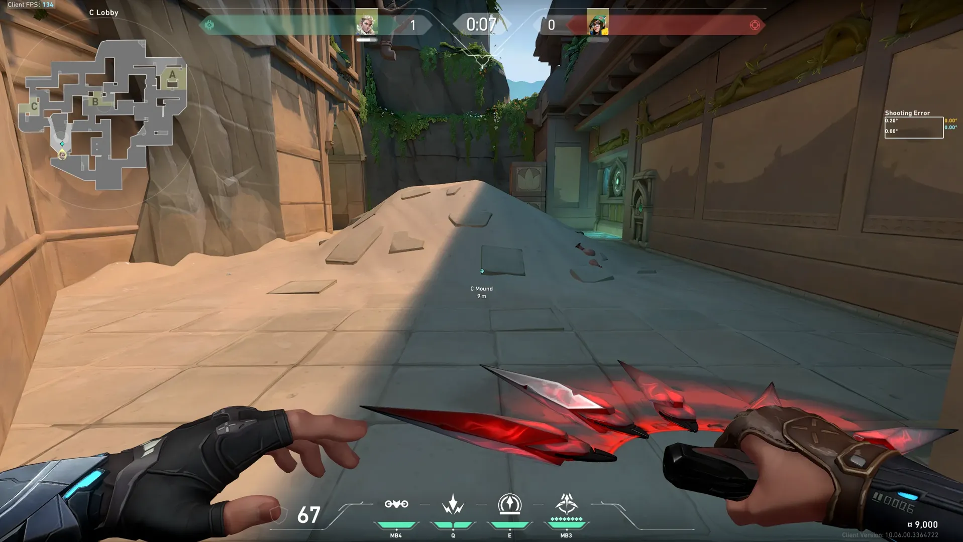 C Site Default Double Shock Dart. — Sova lineup on Lotus