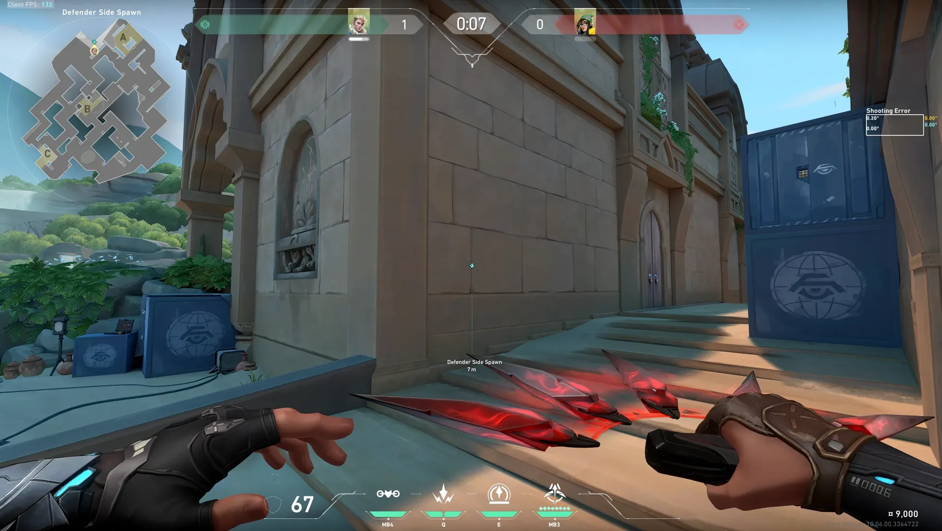 Sova Recon Bolt on Lotus Defense Site A — step 1 of 5: Position — where to stand