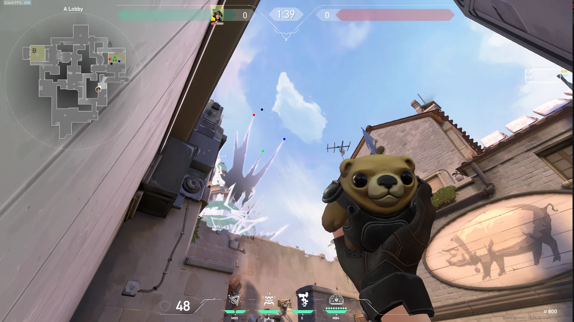 Killjoy Nanoswarm on Ascent Attack Site A — step 2 of 3: Aim — line up the shot