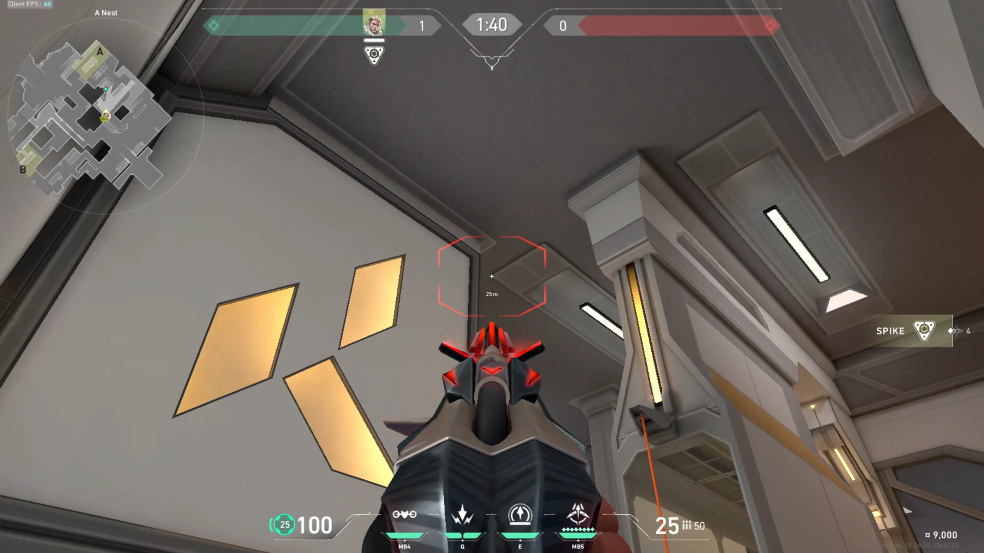 Sova Shock Bolt on Icebox Attack Site A — step 4 of 7: Aim — line up the shot