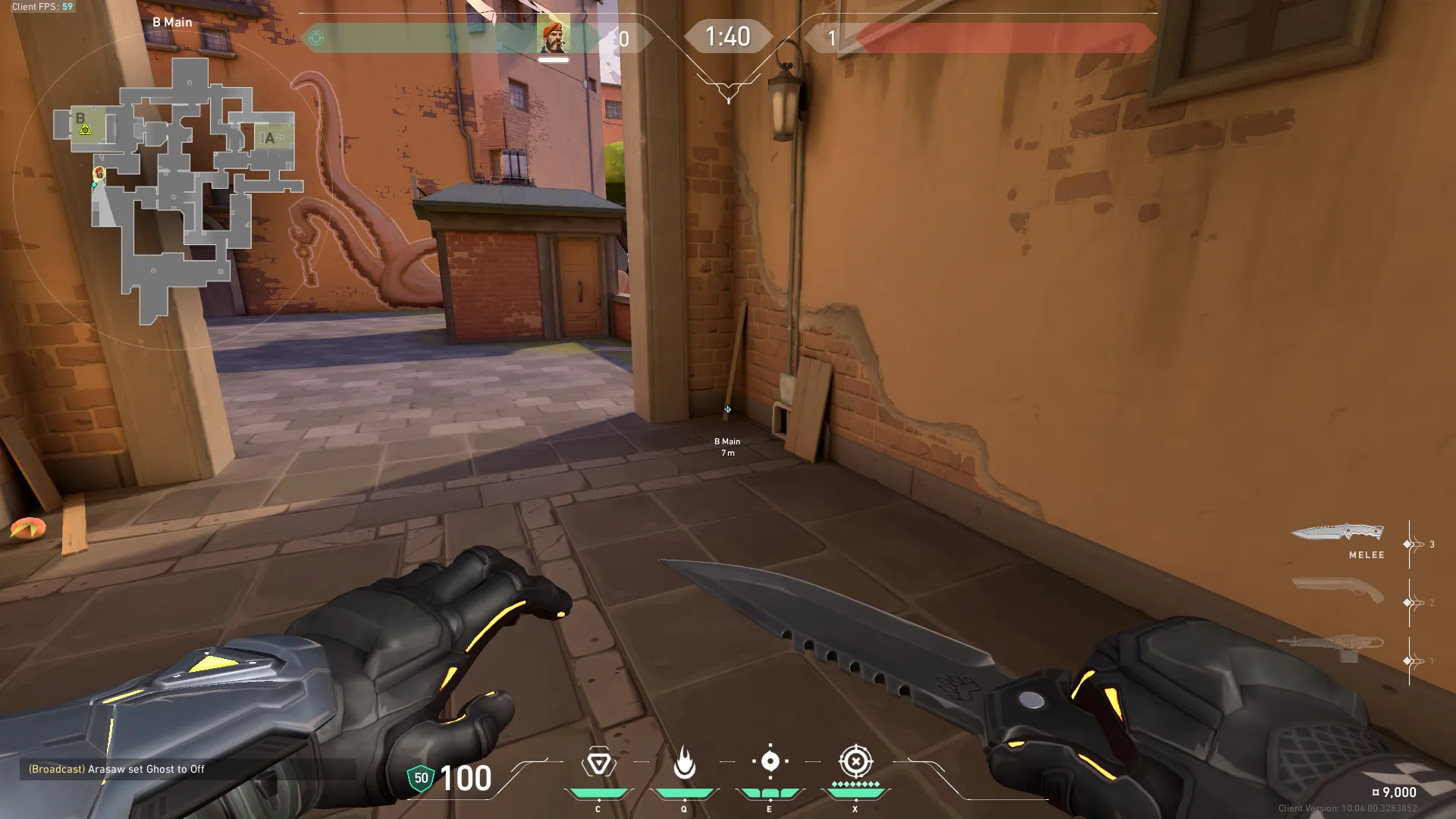 Brimstone Incendiary on Ascent Attack Site B — step 1 of 3: Position — where to stand
