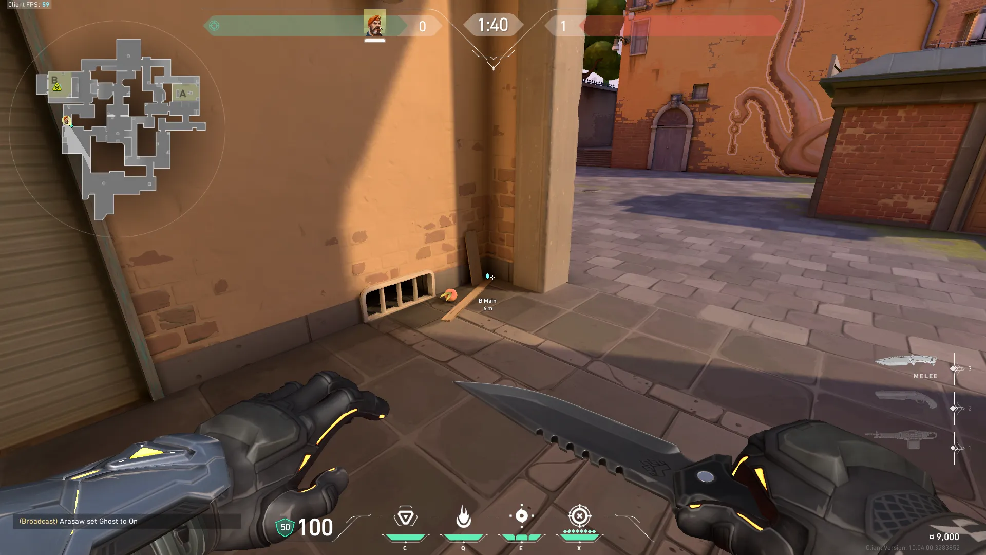 Brimstone Incendiary on Ascent Attack Site B — step 1 of 3: Position — where to stand