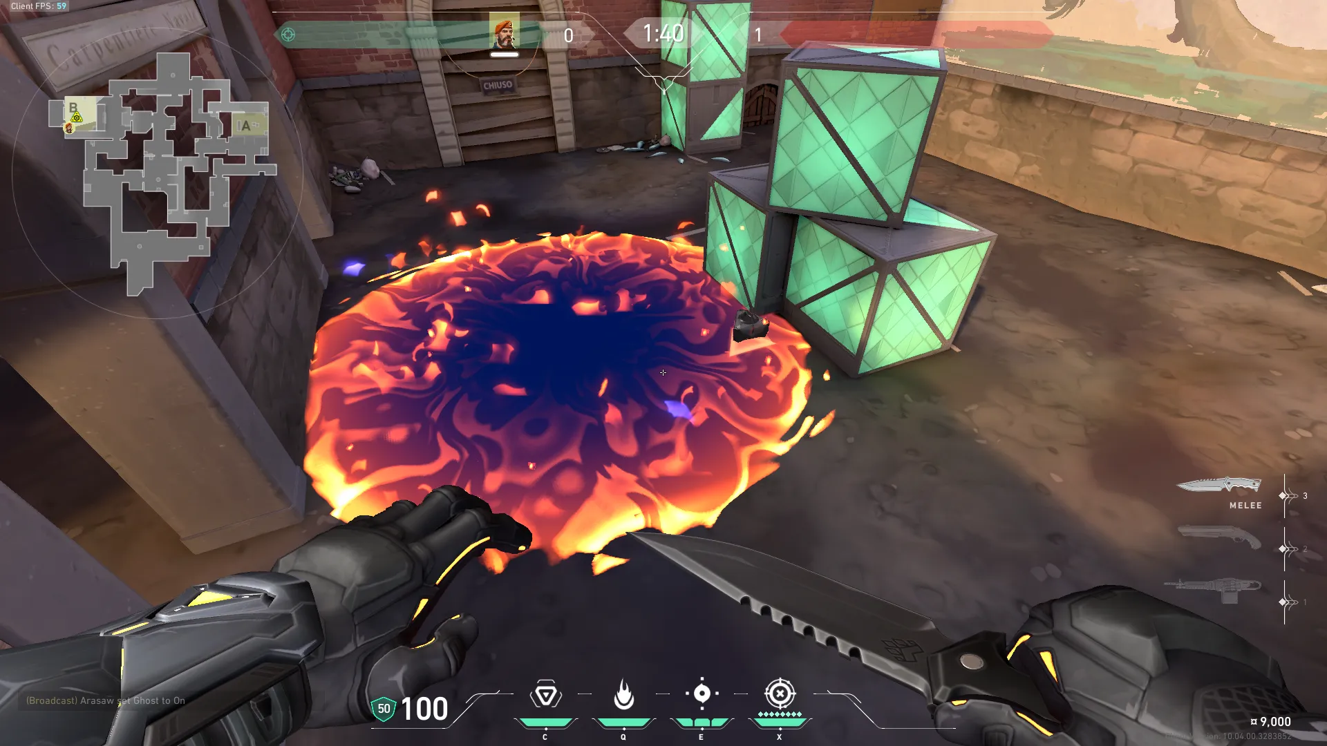 Brimstone Incendiary on Ascent Attack Site B — step 3 of 3: Result