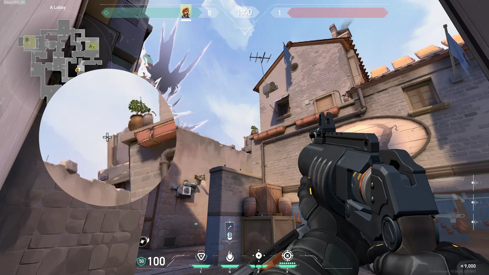 Brimstone Incendiary on Ascent Attack Site A — step 2 of 3: Aim — line up the shot