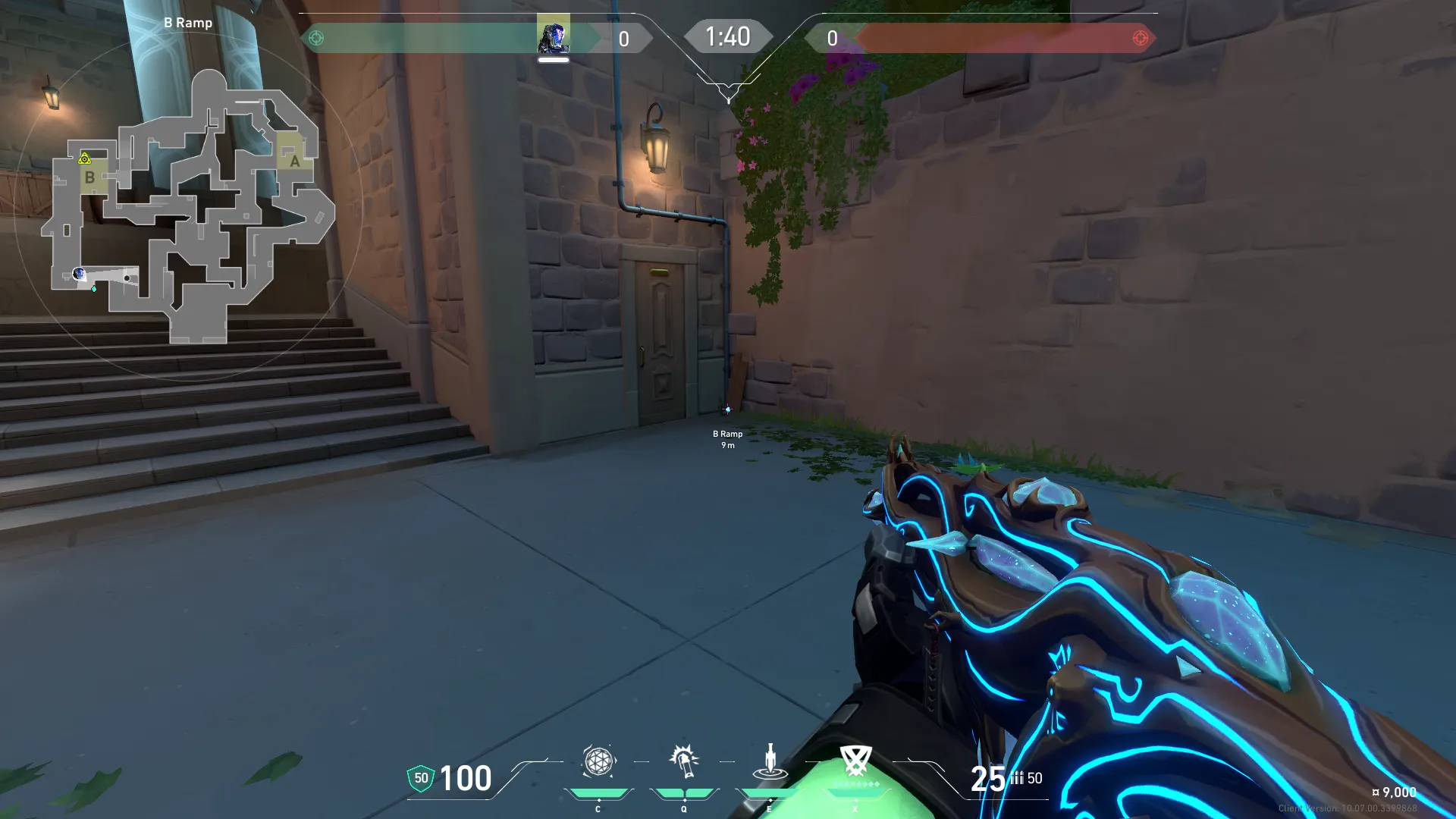 KAY/O Frag_Ment on Pearl Attack Site B — step 1 of 3: Position — where to stand