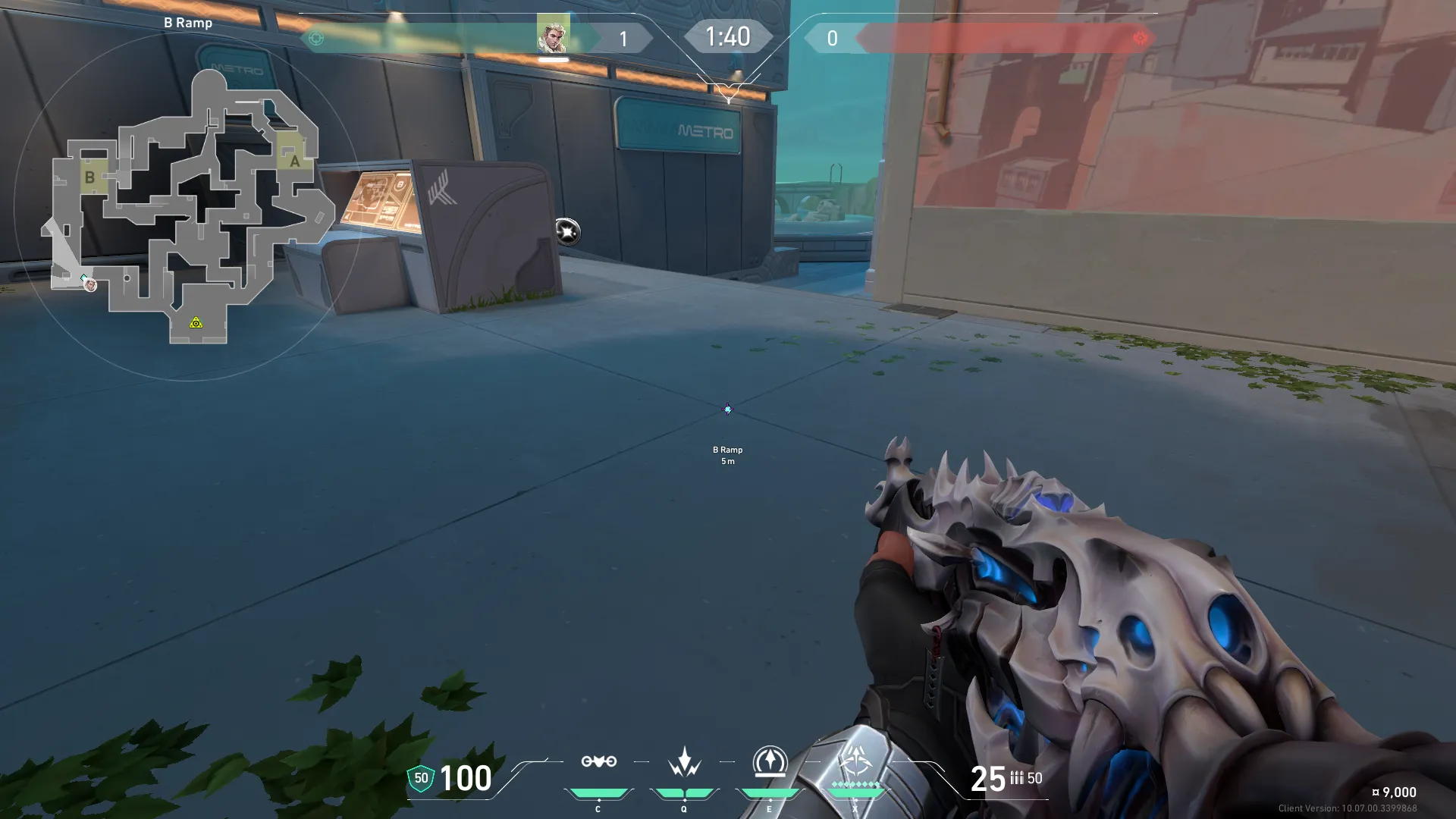 Sova Shock Bolt on Pearl Attack Site B — step 3 of 6: Aim — line up the shot