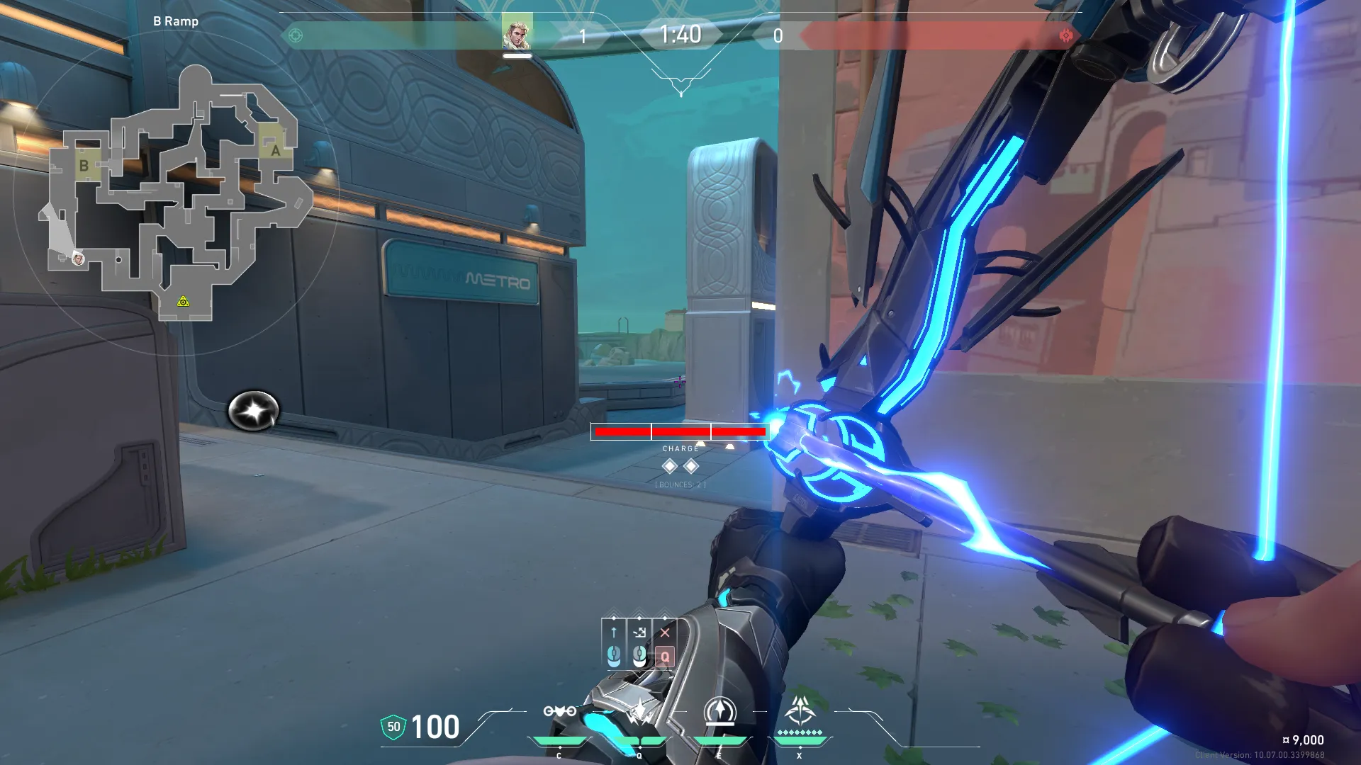 Sova Shock Bolt on Pearl Attack Site B — step 4 of 6: Aim — line up the shot