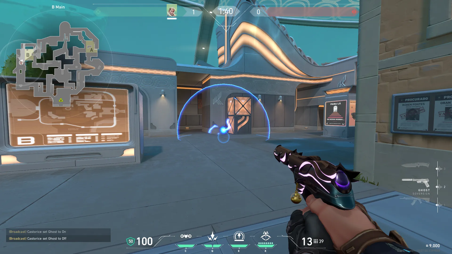 Sova Shock Bolt on Pearl Attack Site B — step 5 of 6: Aim — line up the shot