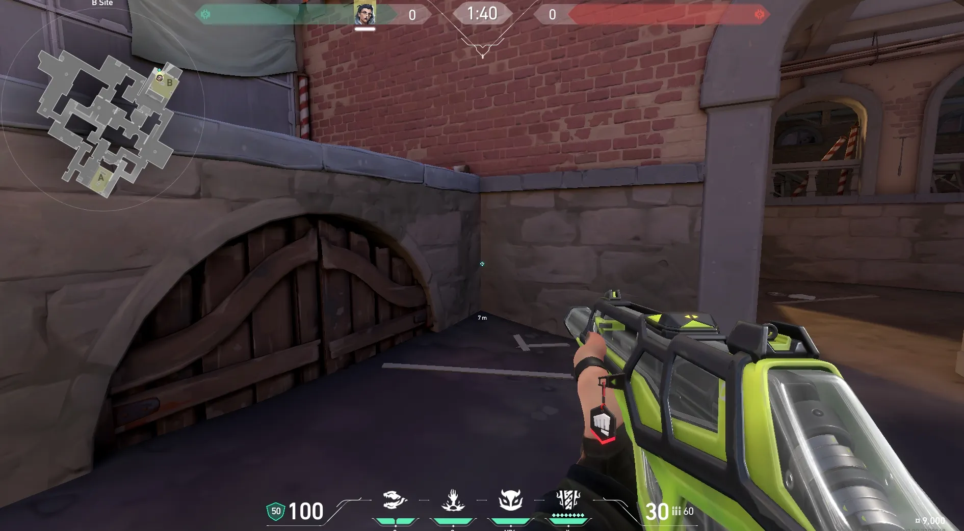 B Backsite Corner to B Main Front / B Lane — Fade lineup on Ascent