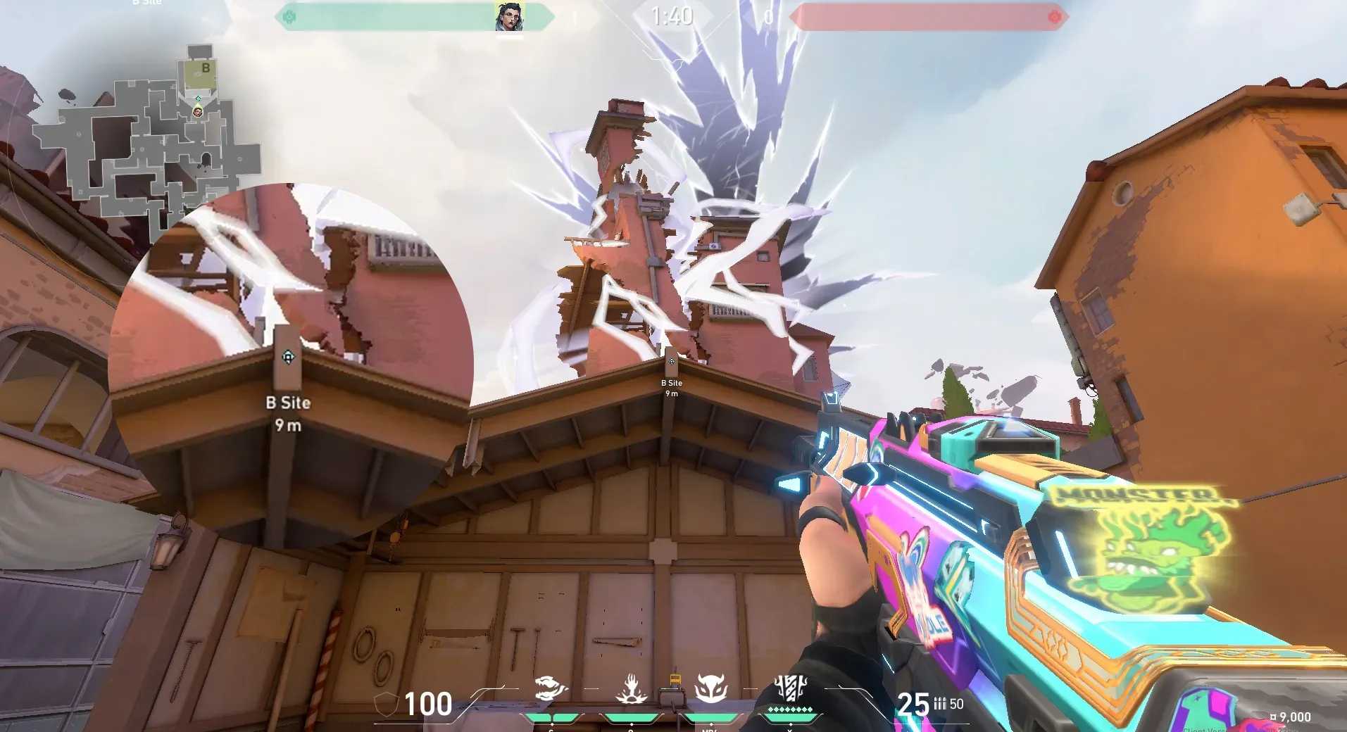 Fade Haunt on Ascent Defense Site B — step 2 of 3: Aim — line up the shot
