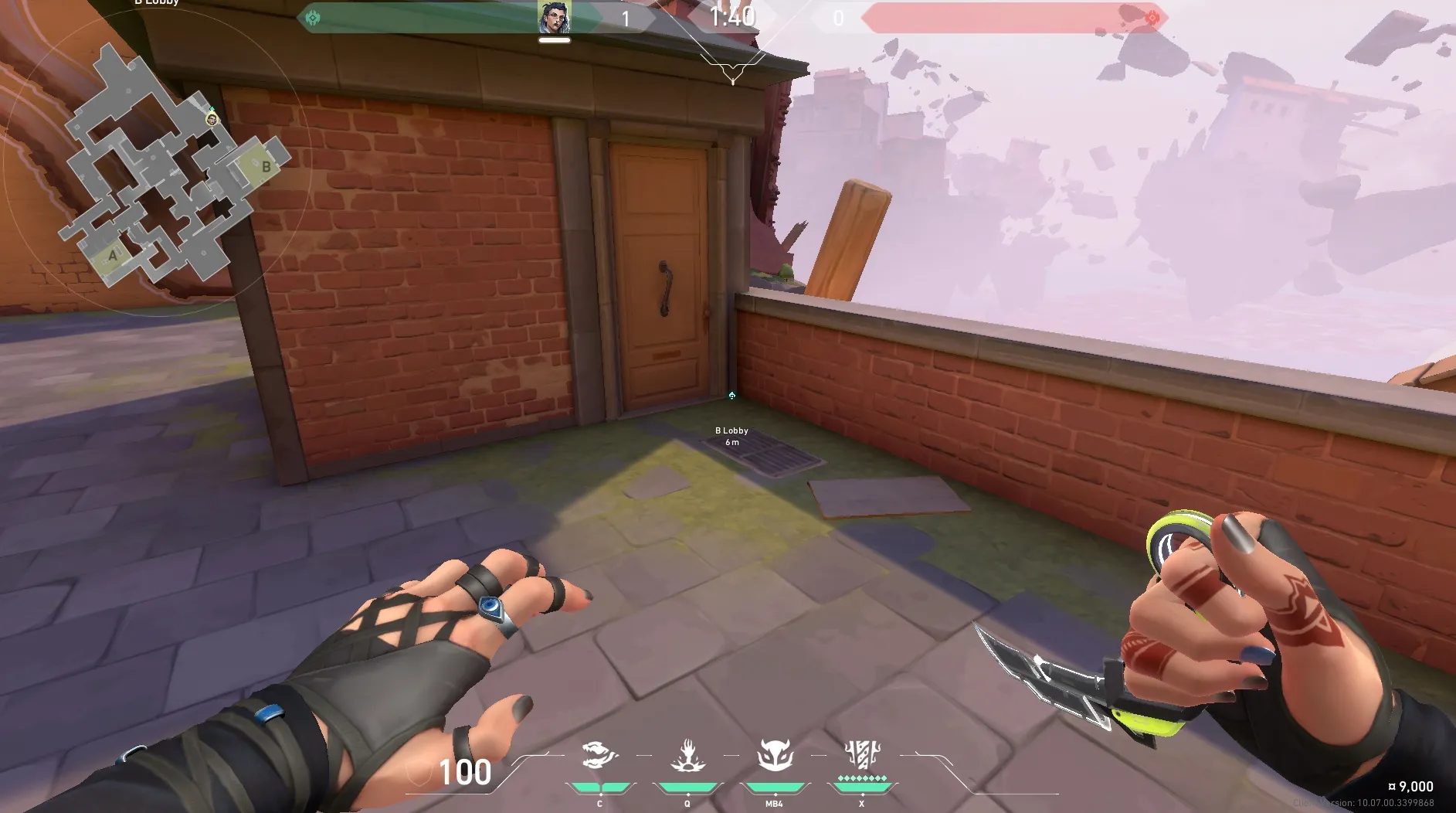 B Lobby to B Lane / Backsite — Fade lineup on Ascent
