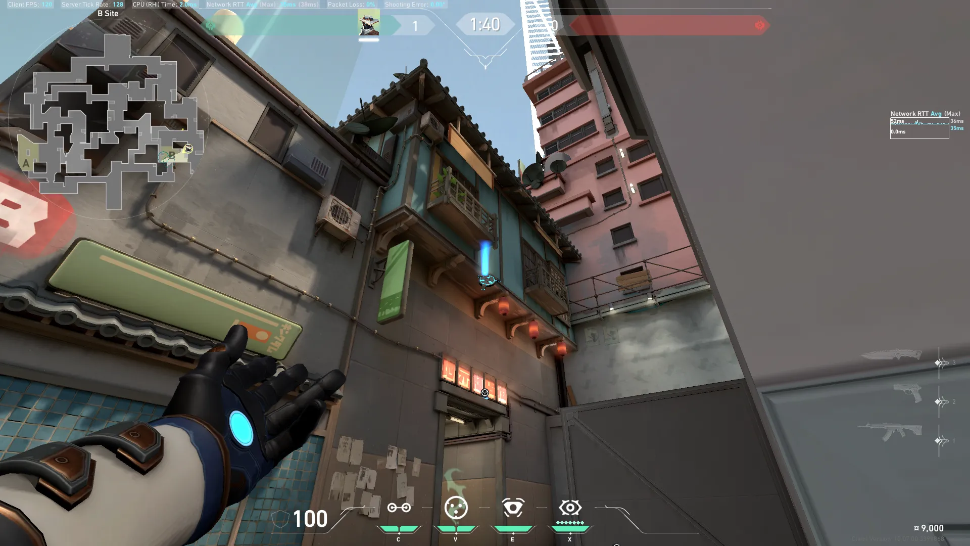 Cypher Cyber Cage on Split Defense Site B — step 3 of 4: Aim — line up the shot