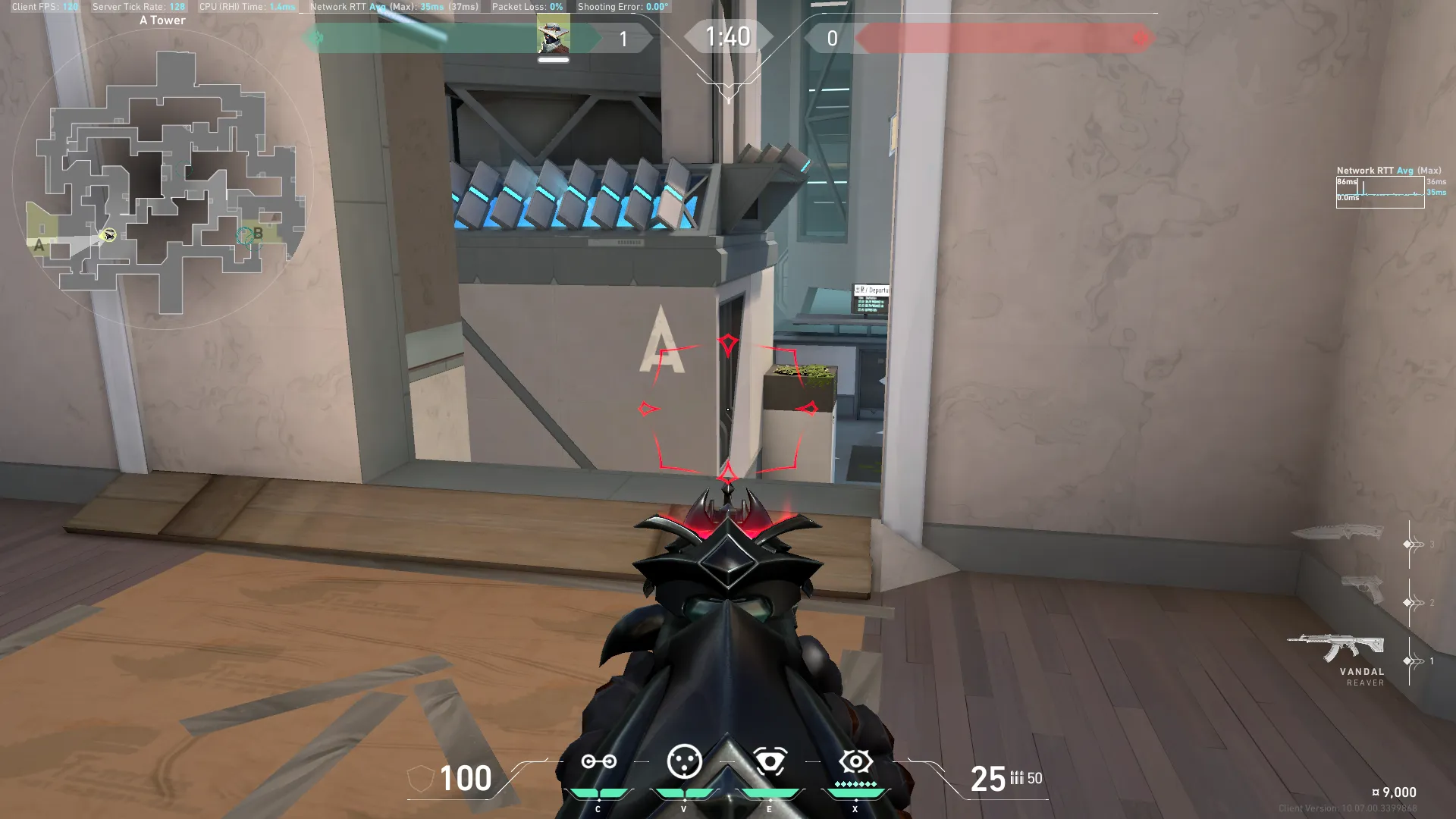 Cypher Cyber Cage on Split Attack Site A — step 2 of 4: Aim — line up the shot