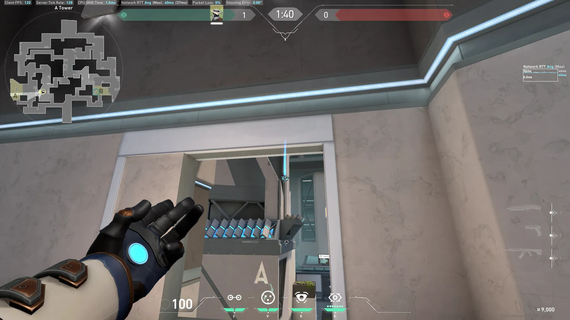 Cypher Cyber Cage on Split Attack Site A — step 3 of 4: Aim — line up the shot