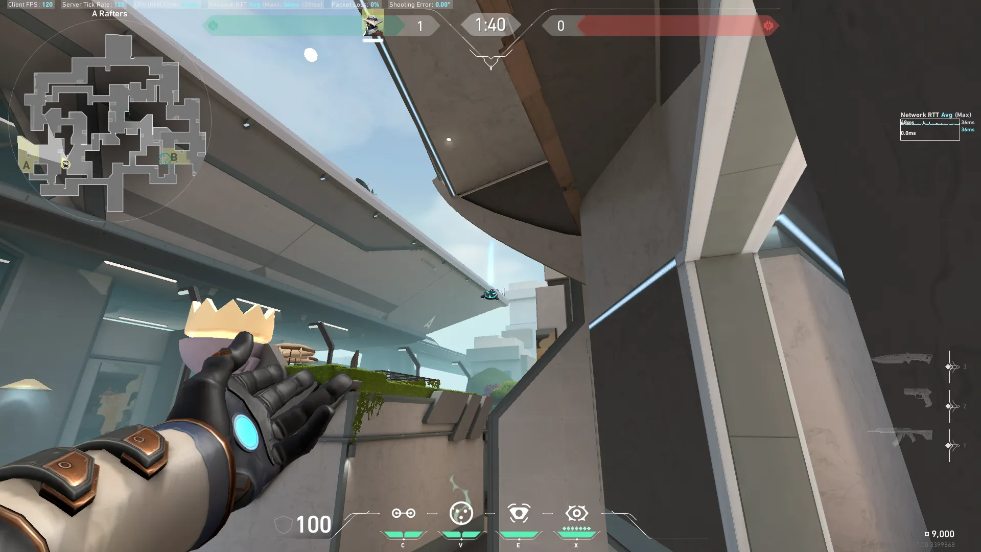 Cypher Cyber Cage on Split Defense Site A — step 3 of 4: Aim — line up the shot