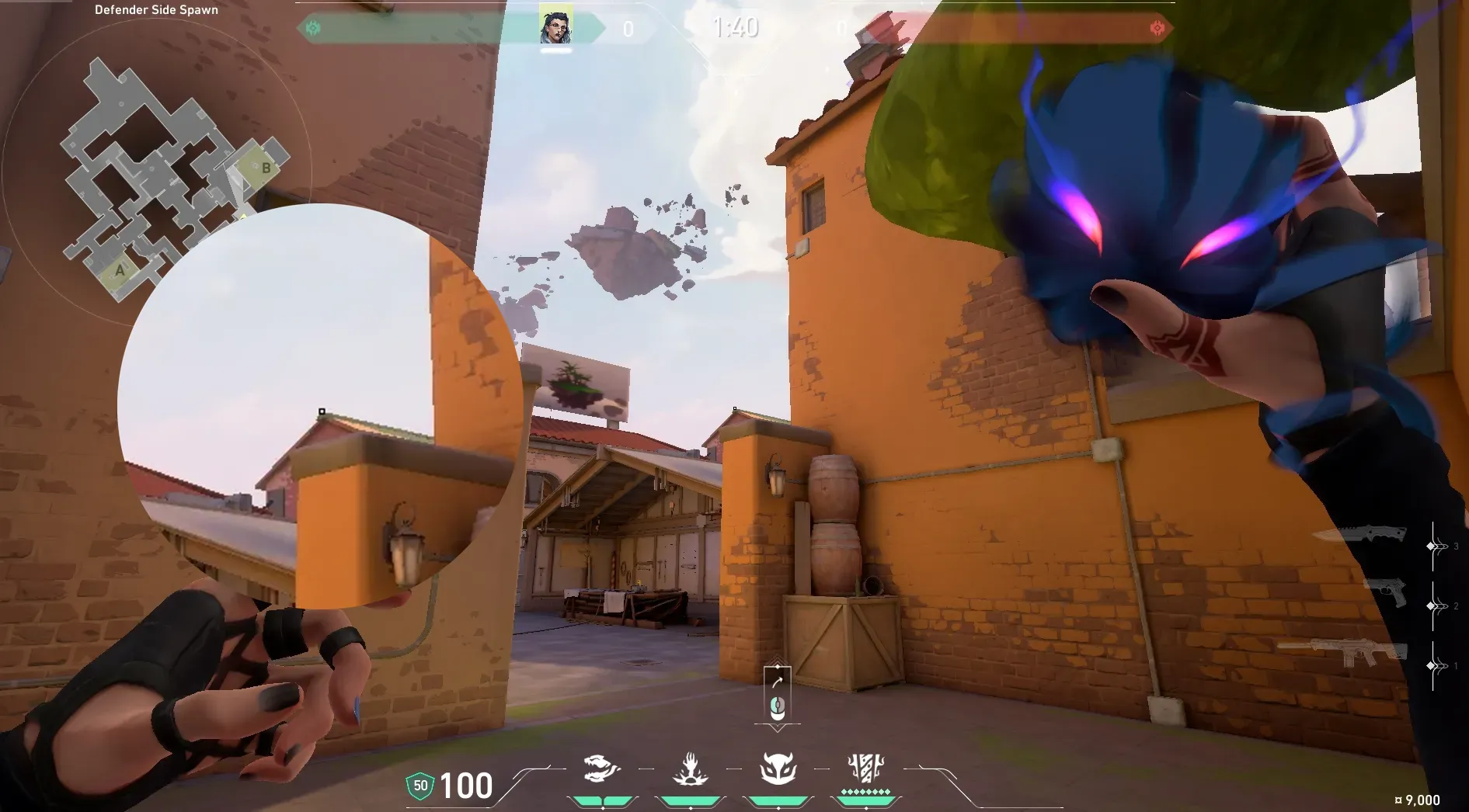 Fade Haunt on Ascent Defense Site B — step 2 of 3: Aim — line up the shot