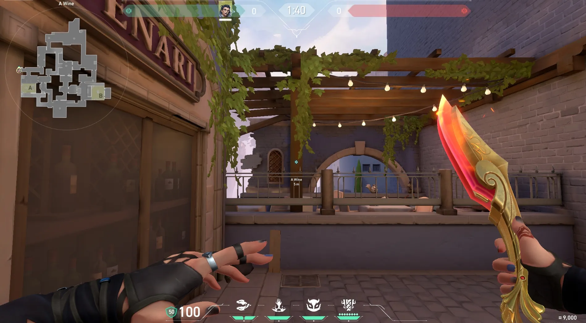 A Wine to A Front Site (next to Front Crane) — Fade lineup on Ascent