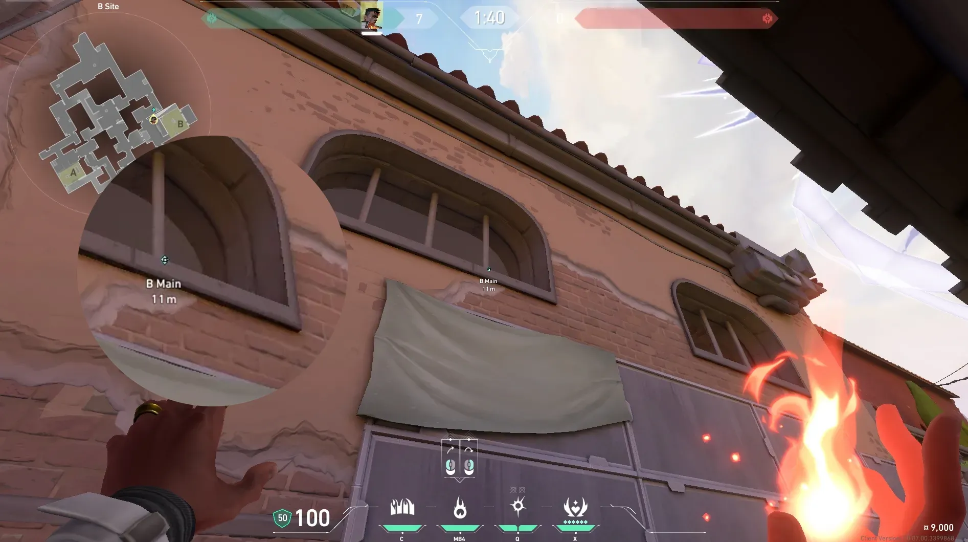 Phoenix Hot Hands on Ascent Defense Site B — step 2 of 3: Aim — line up the shot