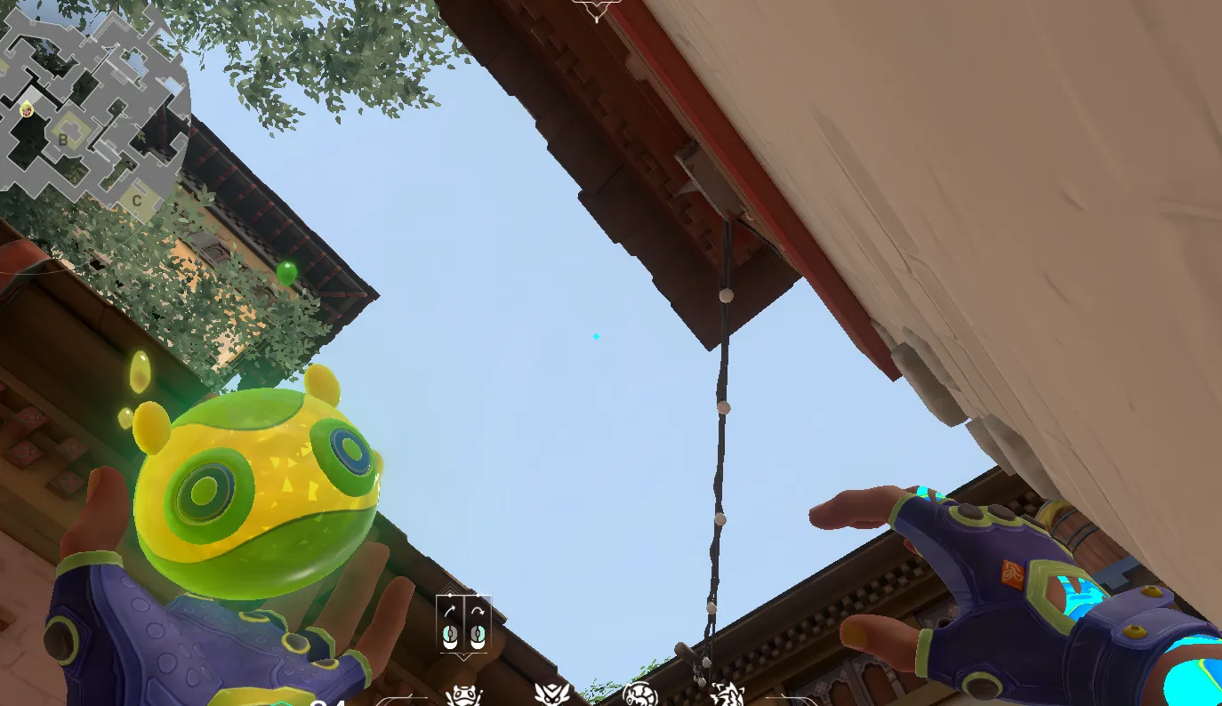 Gekko Mosh Pit on Haven Defense Site A — step 2 of 3: Aim — line up the shot
