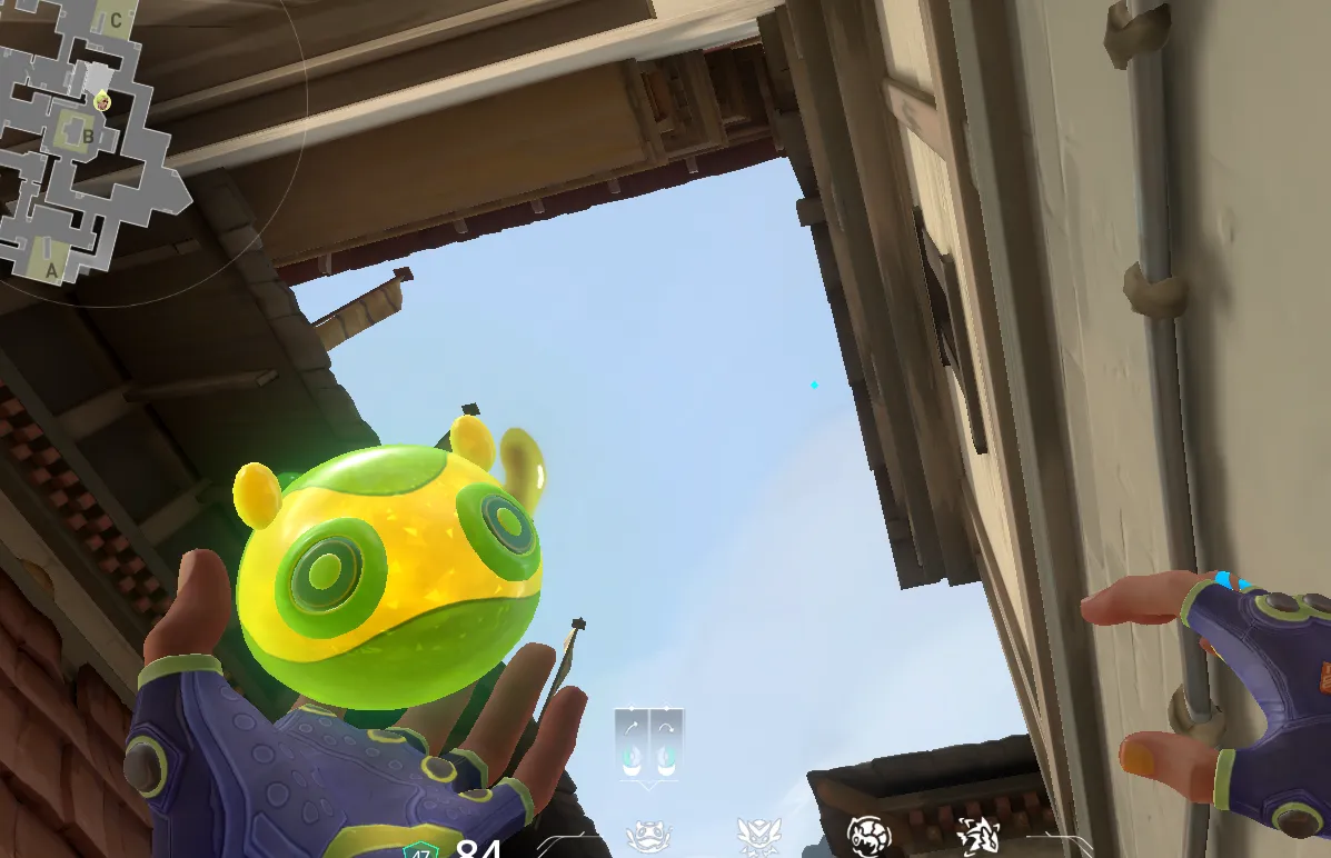 Gekko Mosh Pit on Haven Defense Site C — step 2 of 3: Aim — line up the shot
