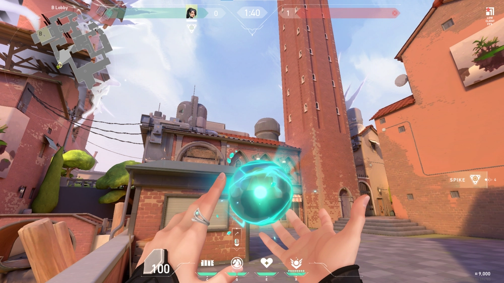 Sage Slow Orb on Ascent Attack Mid — step 2 of 4: Aim — line up the shot