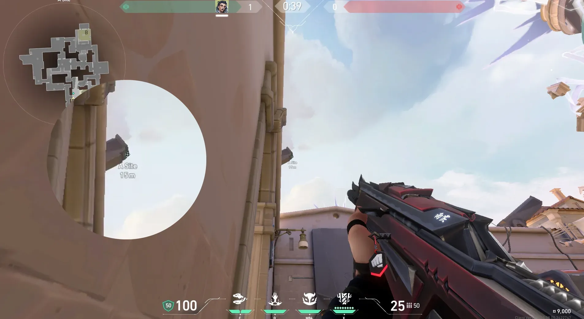 Fade Haunt on Ascent Attack Site A — step 2 of 3: Aim — line up the shot