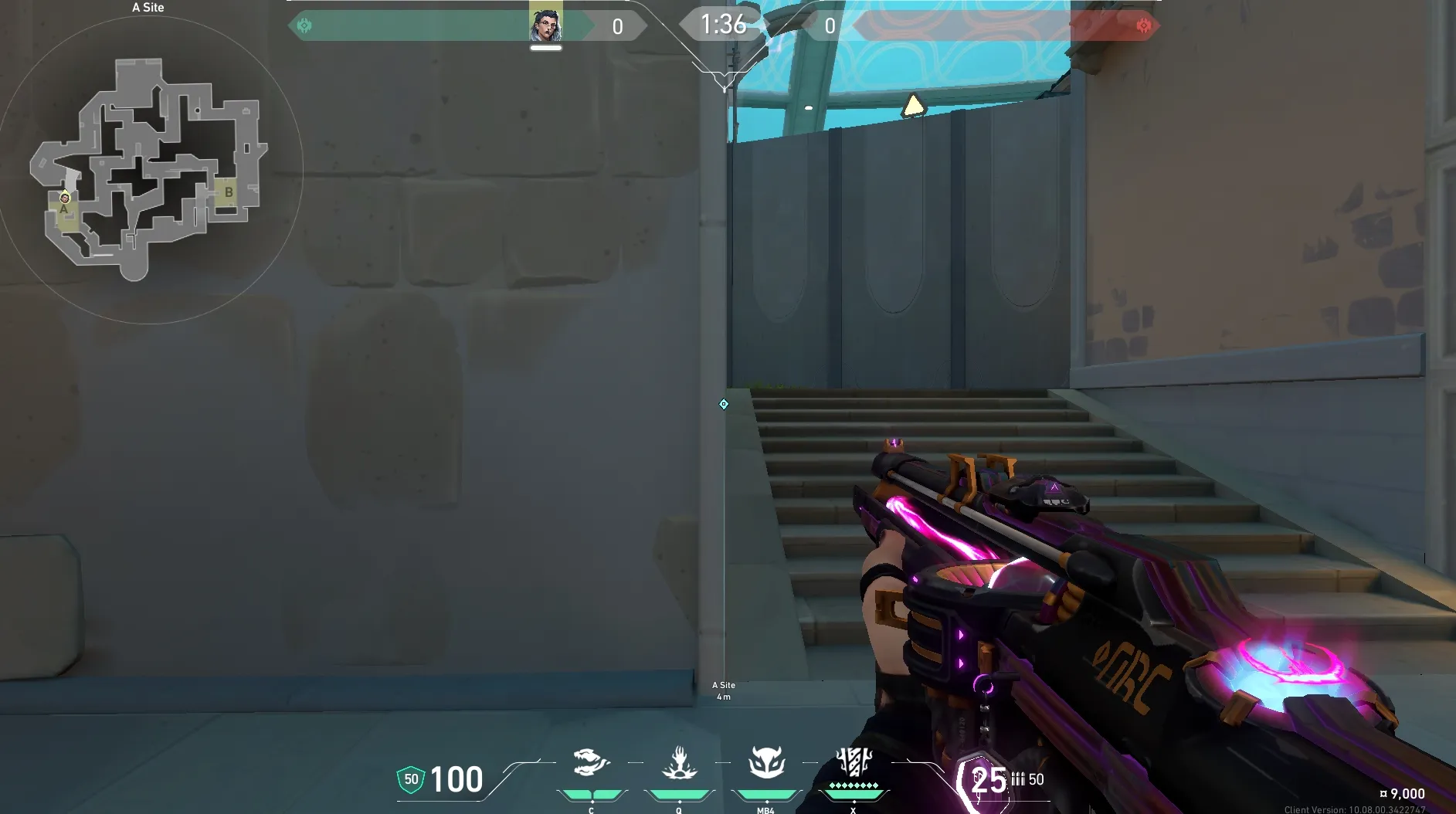 Fade Haunt on Pearl Defense Site A — step 1 of 3: Position — where to stand