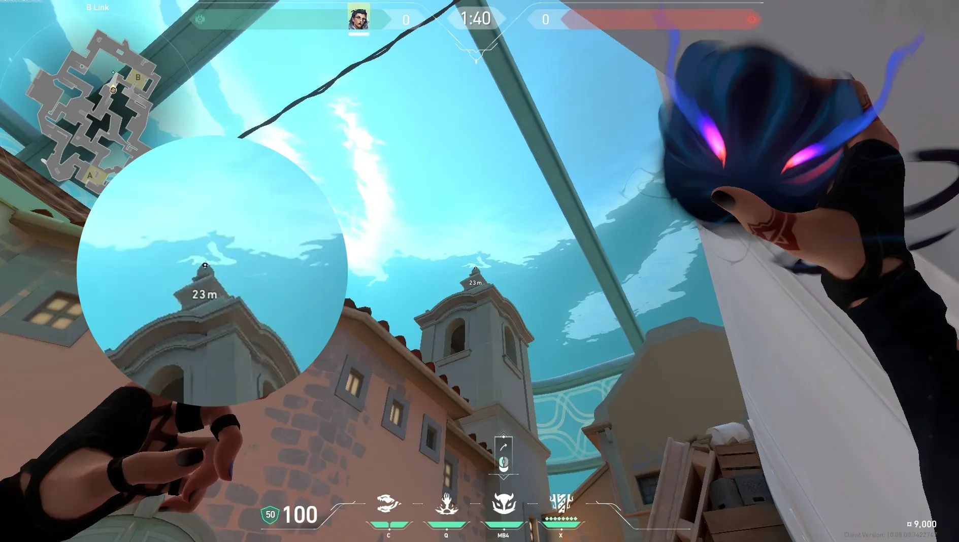 Fade Haunt on Pearl Defense Site B — step 2 of 3: Aim — line up the shot