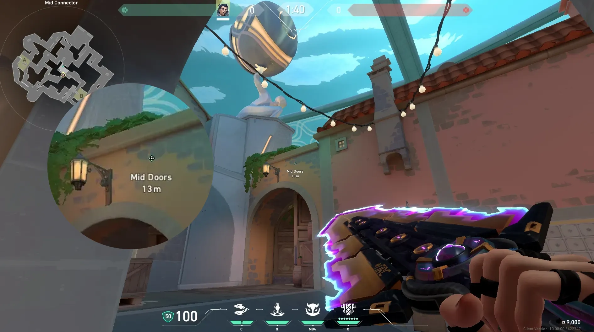Fade Haunt on Pearl Defense Mid — step 2 of 4: Aim — line up the shot