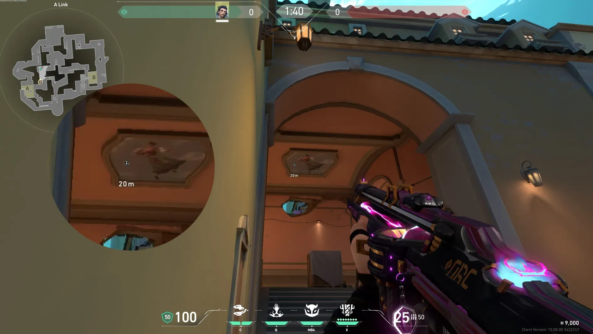 Fade Haunt on Pearl Defense Site A — step 2 of 3: Aim — line up the shot
