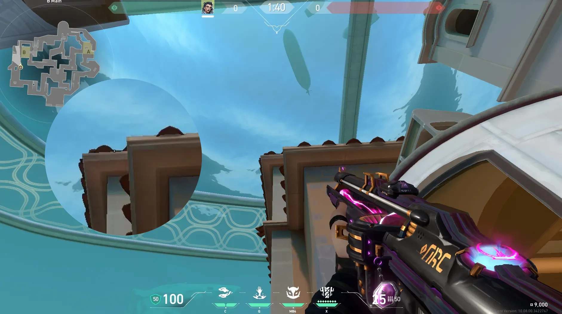 Fade Haunt on Pearl Attack Site B — step 2 of 3: Aim — line up the shot