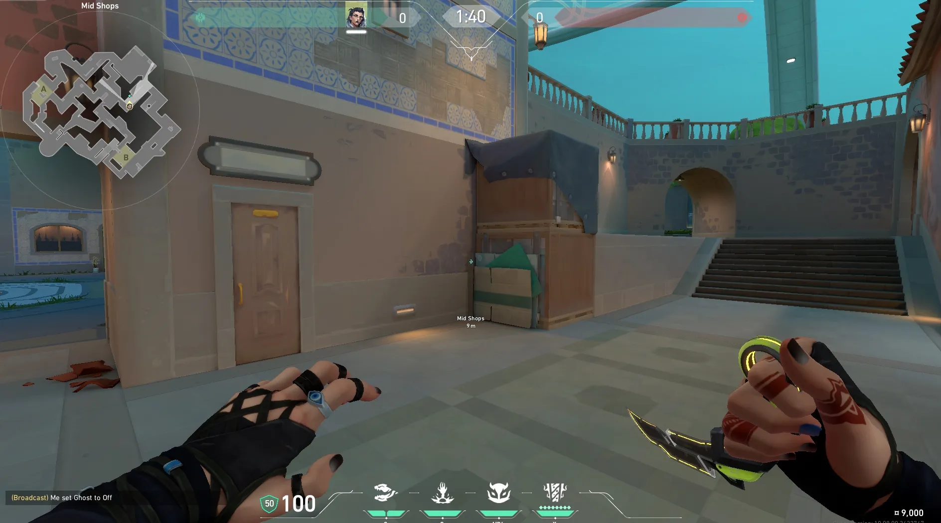 Fade Haunt on Pearl Attack Site B — step 1 of 4: Position — where to stand