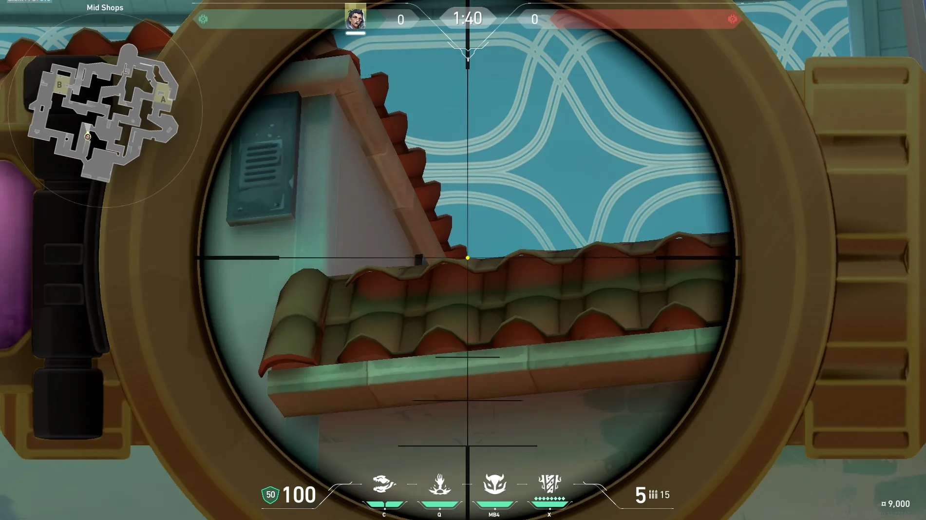 Fade Haunt on Pearl Attack Site B — step 3 of 4: Aim — line up the shot