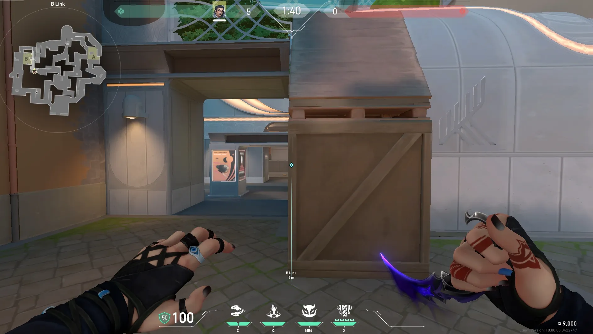 Fade Haunt on Pearl Defense Site B — step 1 of 3: Position — where to stand