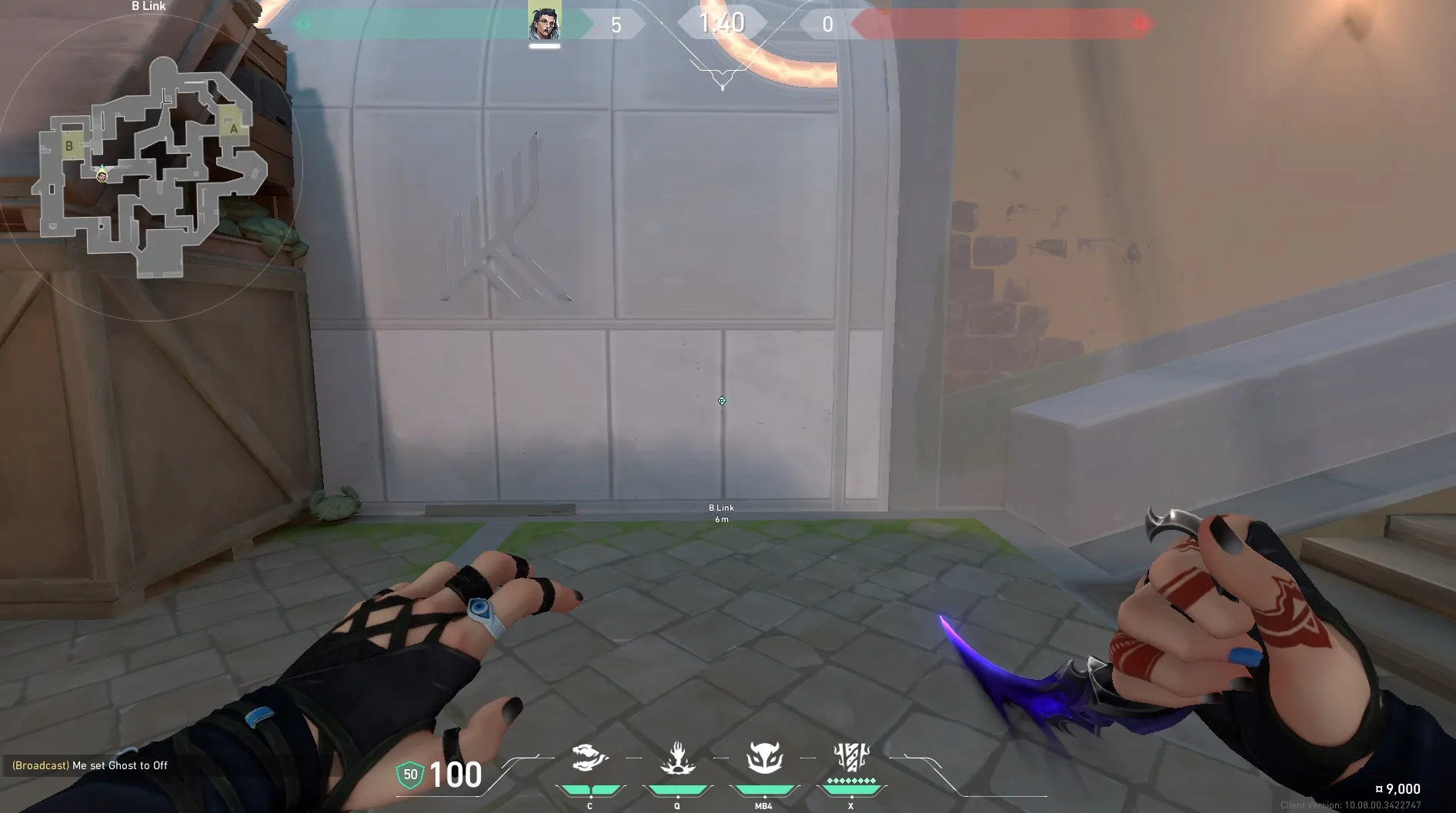 Fade Haunt on Pearl Defense Site B — step 1 of 4: Position — where to stand