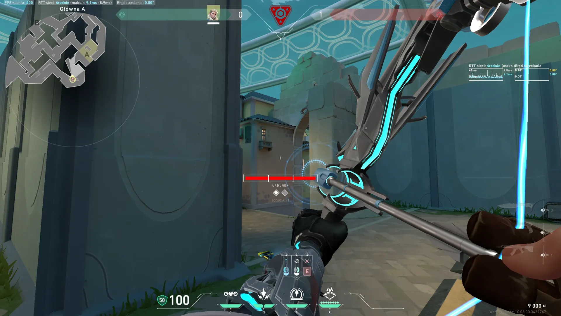 Sova Recon Bolt on Pearl Attack Site A — step 2 of 3: Aim — line up the shot