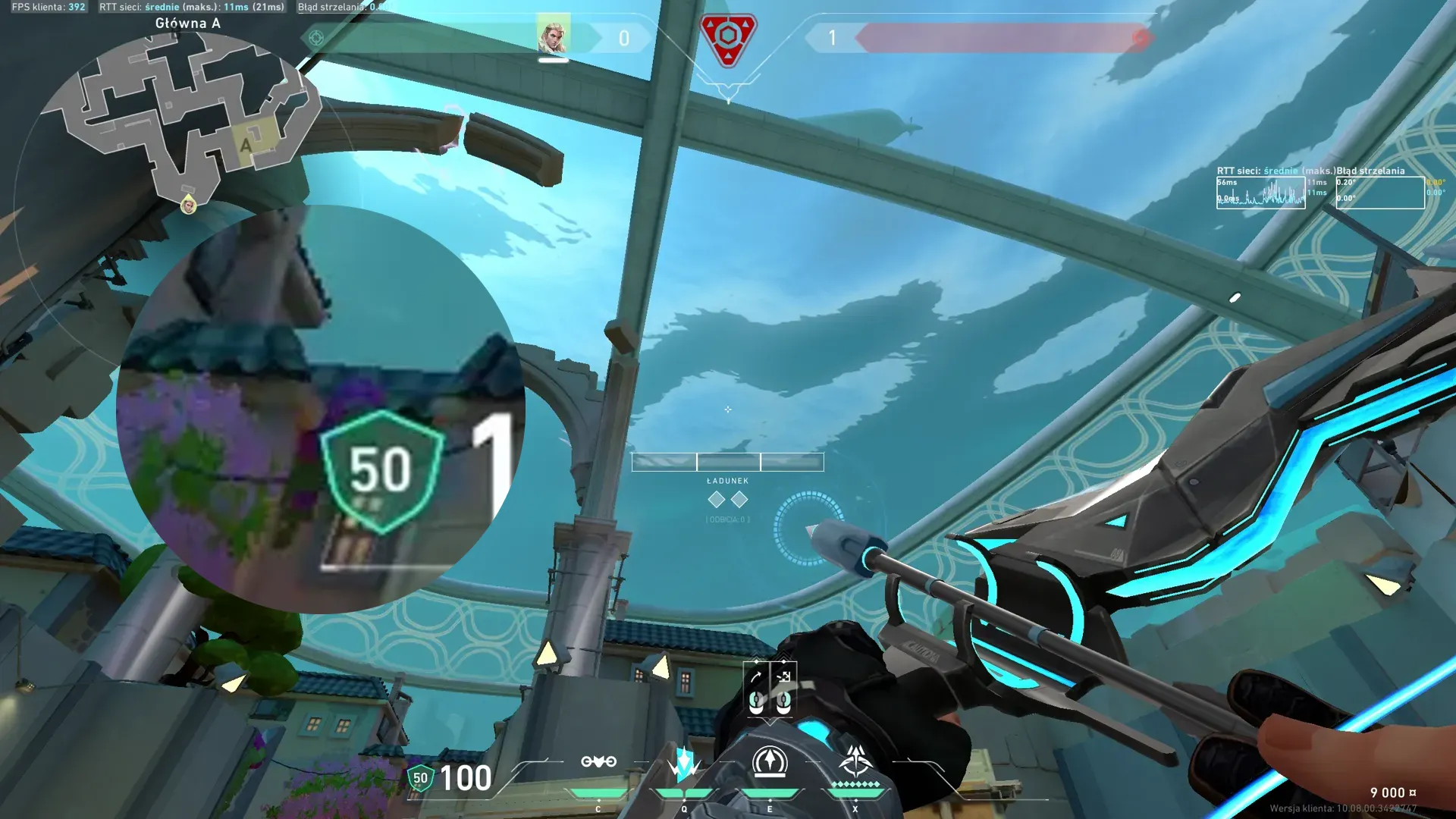 Sova Recon Bolt on Pearl Attack Site B — step 2 of 4: Aim — line up the shot
